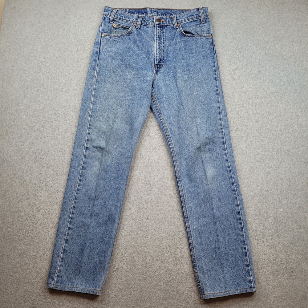 Levi 505 Regular Fit Straight Leg Jeans Mens 33x32 Blue Denim Vintage 90s 1996